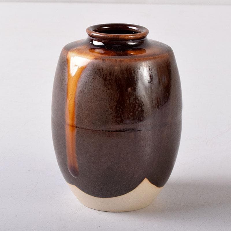 茶道具　洛東香月作　肩衛茶入　蜀江錦仕覆付　共箱　V　7584