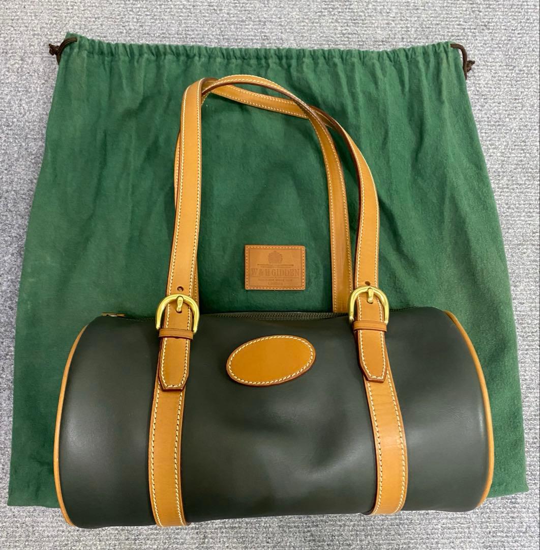 激レア難ありW&H GIDDENギデン英国王室御用達ハンドショルダーバッグ本革