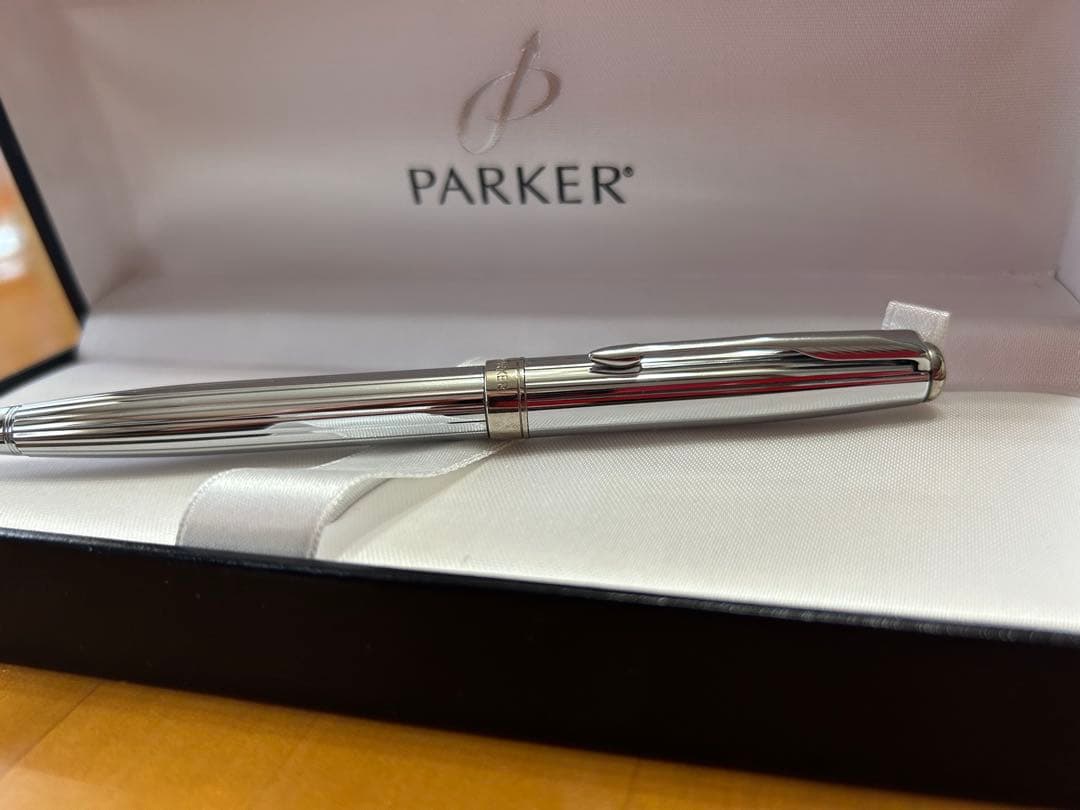 Parker ソネット　ボールペン シルバー ストライプ