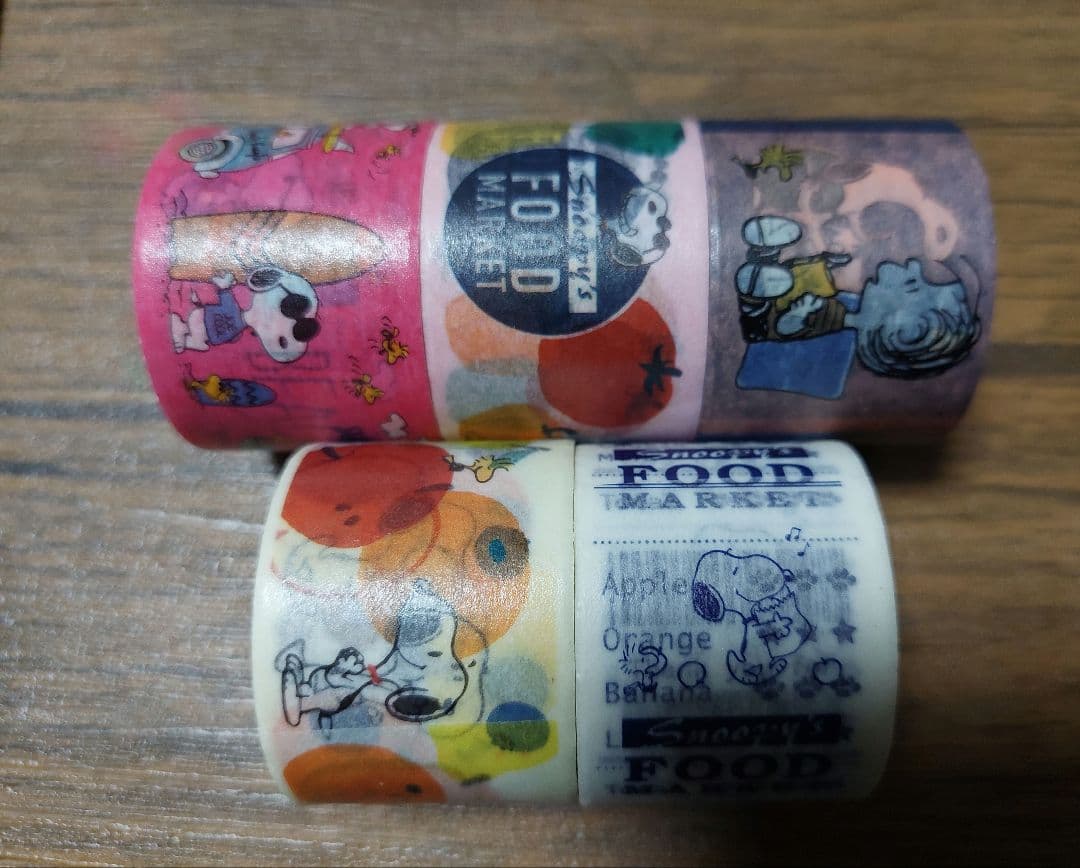 スヌーピー　3cmマスキングテープ5巻き