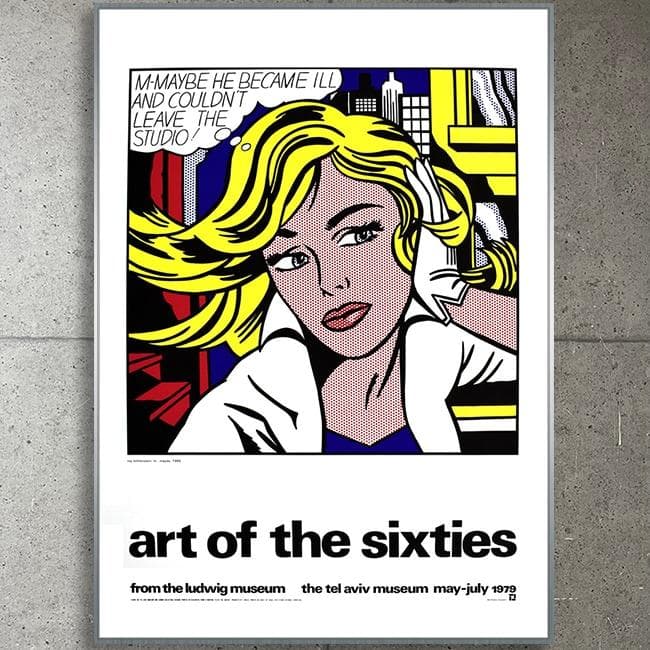 特別額装品/M-Maybe1979/ロイ リキテンスタイン/インテリア/ポスター