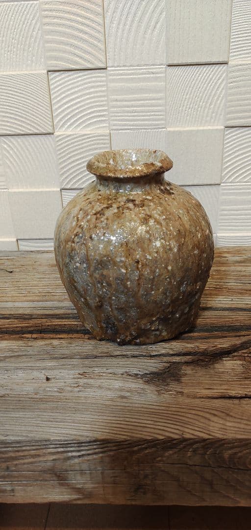 信楽　踞壺　谷清右衛門　一苔　共箱