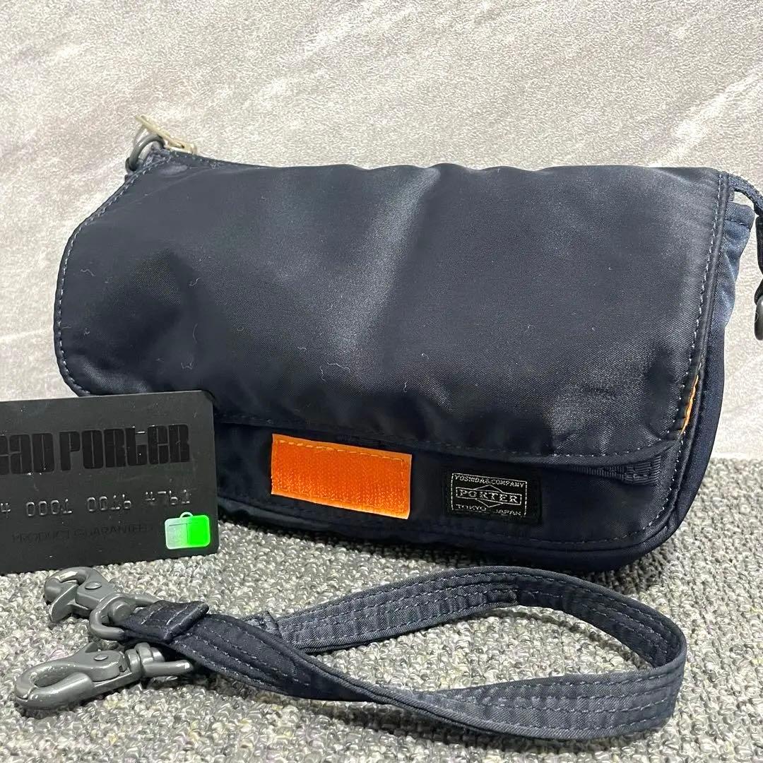 希少✨ ヘッドポーター TANKER アクセサリーポーチ ハンドバッグ ネイビー