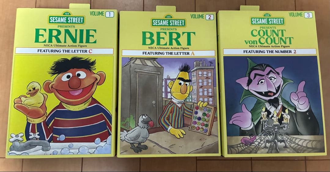 NECA セサミストリート アルティメット7インチアクションフィギュア3体セット