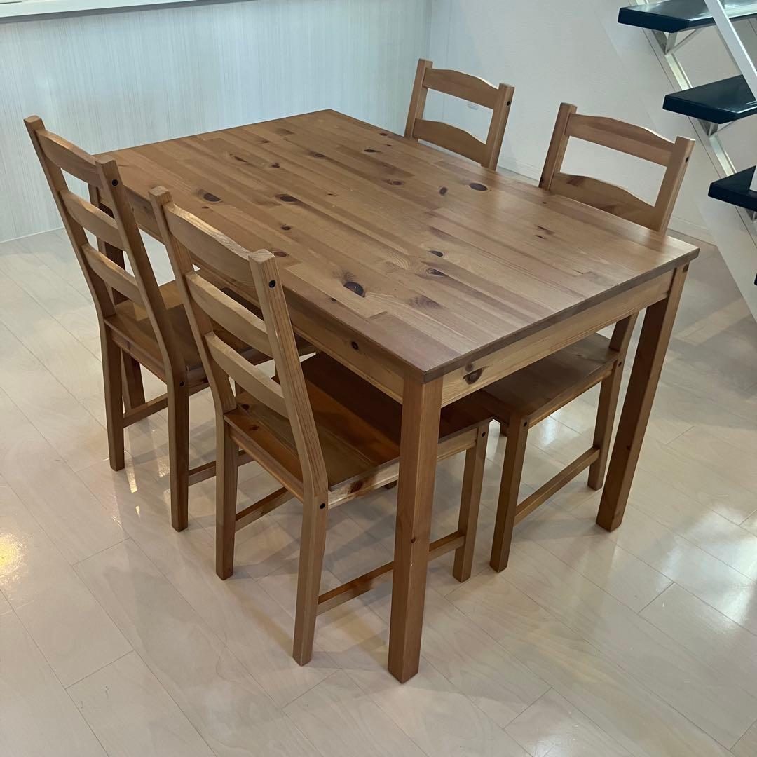 IKEYA ダイニングテーブル　椅子４脚　ヨックモック【直接引き渡し限定】