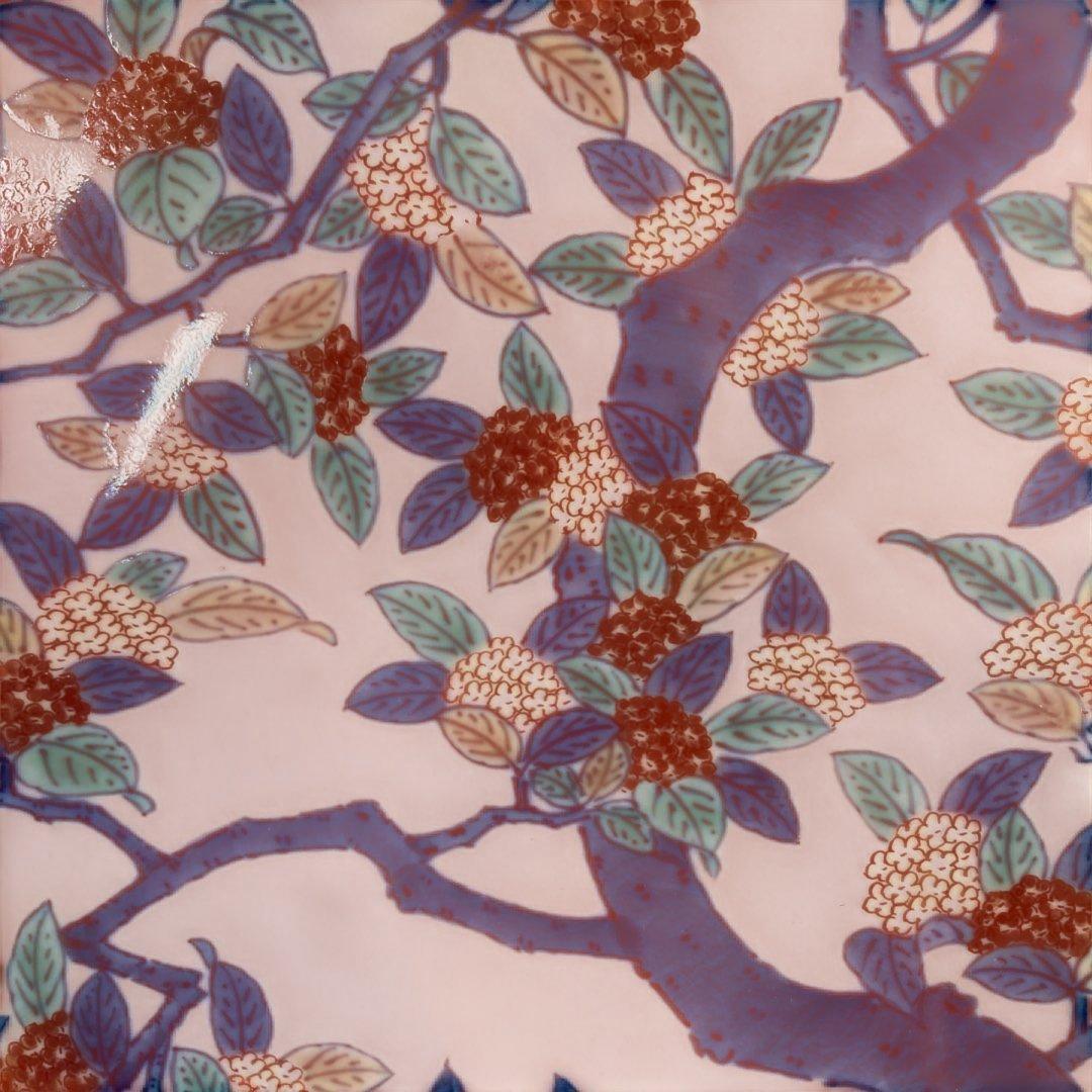 【今右衛門】色鍋島の伝統　日本名窯　人間国宝　十三代今泉今右衛門作　錦橘絵　大皿