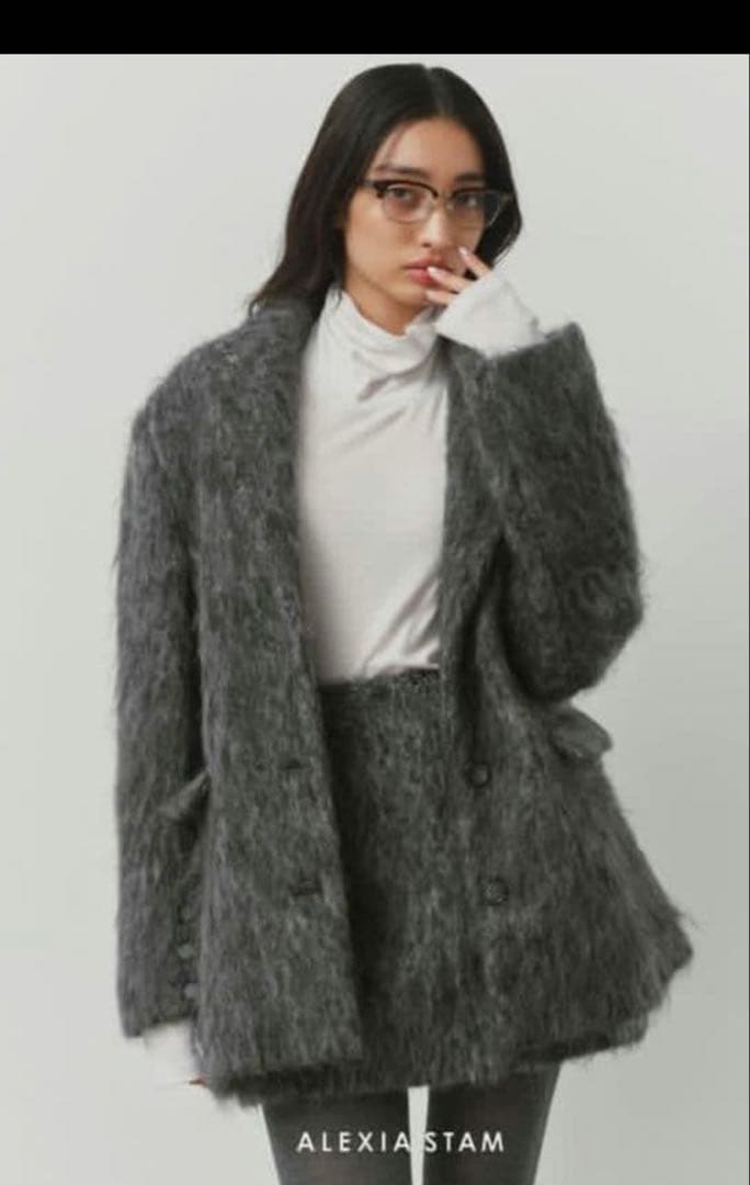 ALEXIA STAM オーバーサイズシャギージャケットS