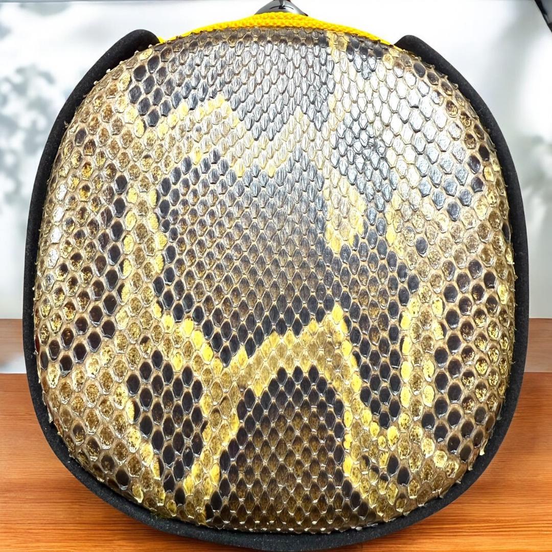 ☆美品 沖縄 琉球 三線 本蛇革 本革 蛇革 本皮 蛇皮 爪 ケース付 伝統楽器