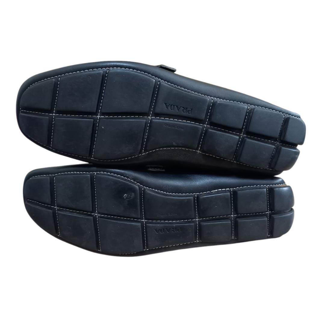 即日配送★ PRADA プラダ ドライビングシューズ ブラック レザー 28