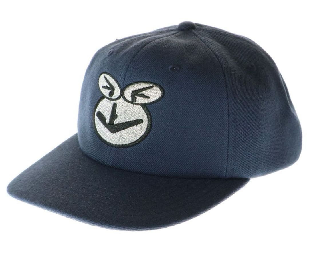 SUPREME Aphex Twin 6-Panel 刺繍ロゴ ネイビーキャップ