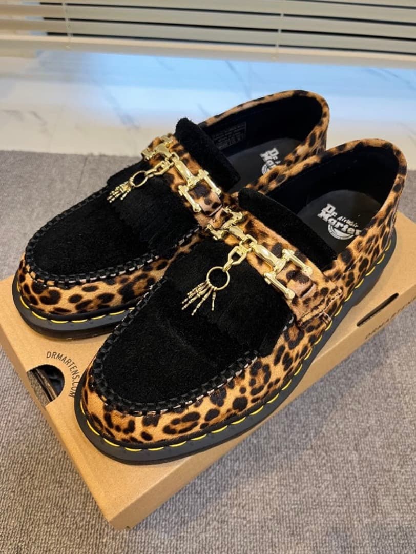 Dr.Martens Adrian Boneローファー マーチンヒョウ柄26cm