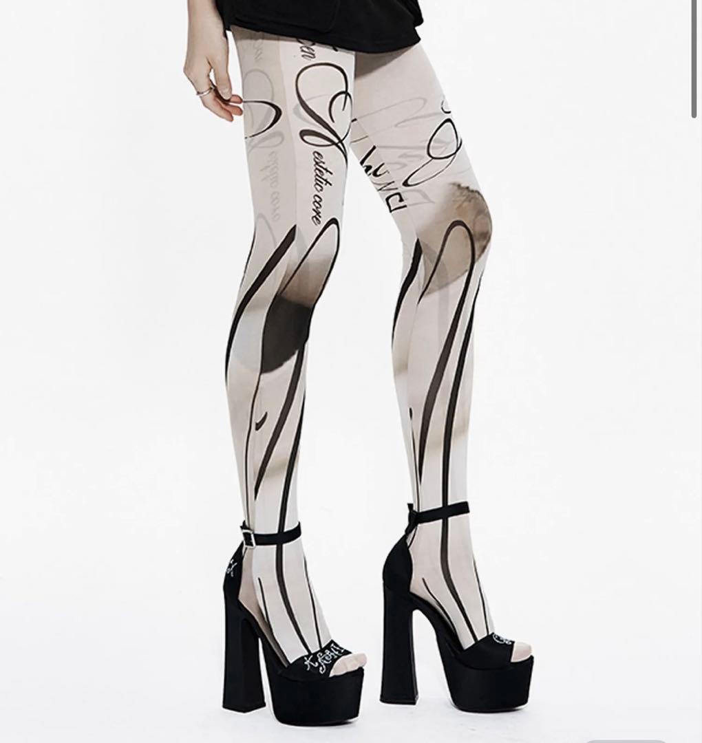 【完売品】KASHIKO Calligraphy Tights