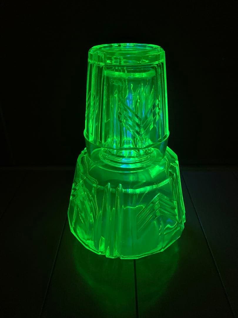 アンティーク　ウランガラス　デキャンタ　グラス