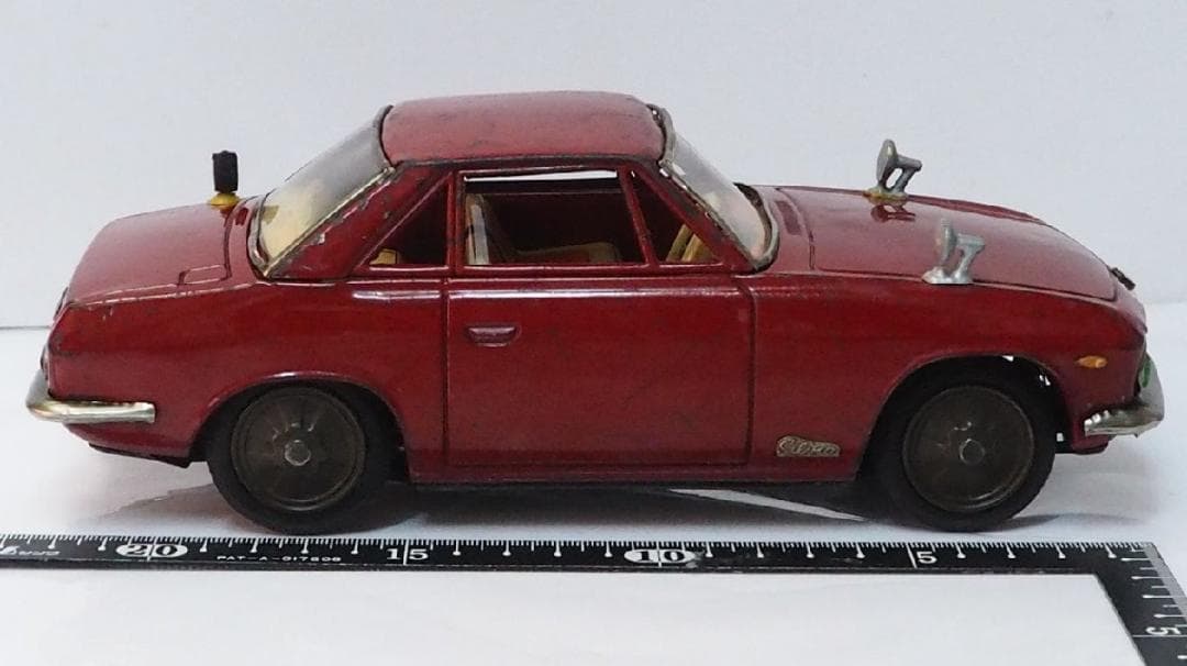 イチコー【初代 日産シルビア赤フリクション】当時物ブリキ製 自動車TIN【箱無】