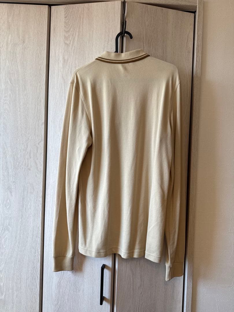 Fred Perry アイボリー長袖ポロシャツS