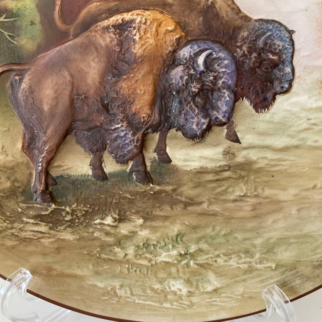 ＊モールド＊バイソン＊１９１１年＊米国輸出・２７cm・オールドノリタケ・