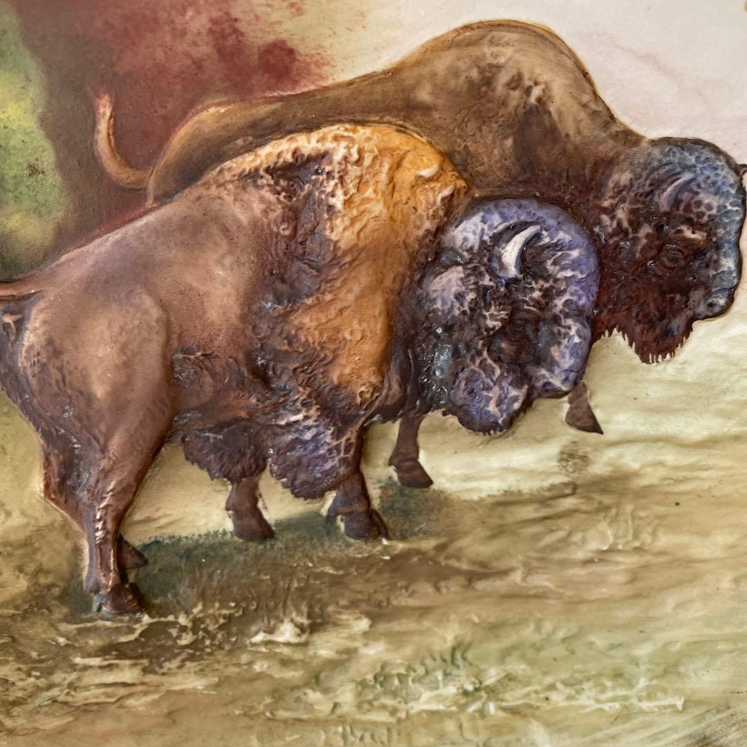 ＊モールド＊バイソン＊１９１１年＊米国輸出・２７cm・オールドノリタケ・