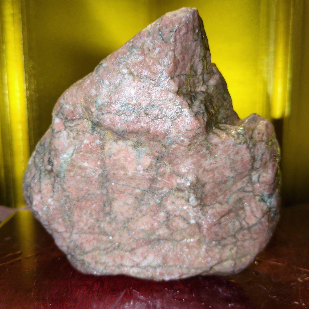赤石 原石 ピンク石 約1.11kg 天然石 未加工 鑑賞用 水石 希少 レア