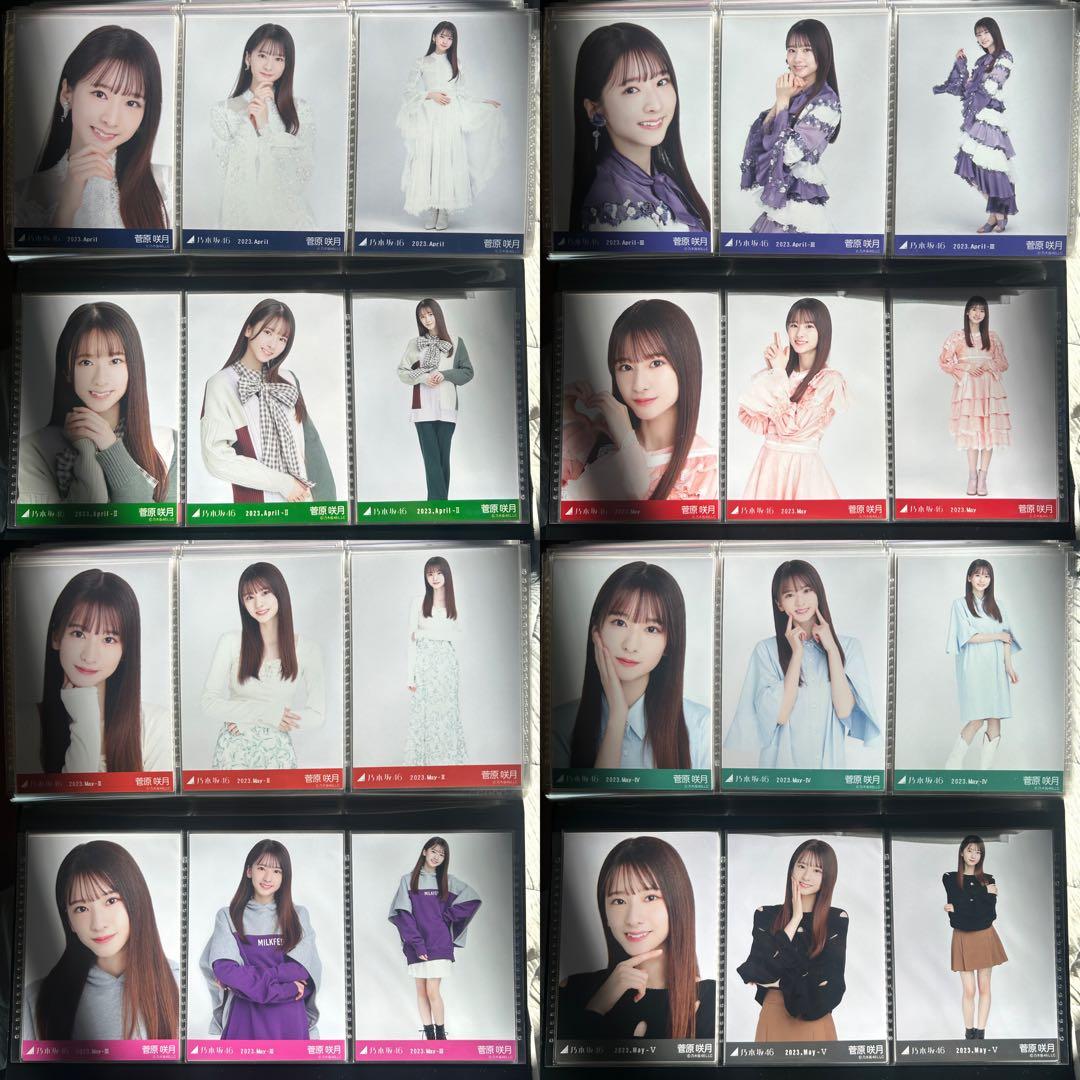 乃木坂46 菅原咲月 2023年月間ランダム 生写真 コンプ 36種 まとめ売り