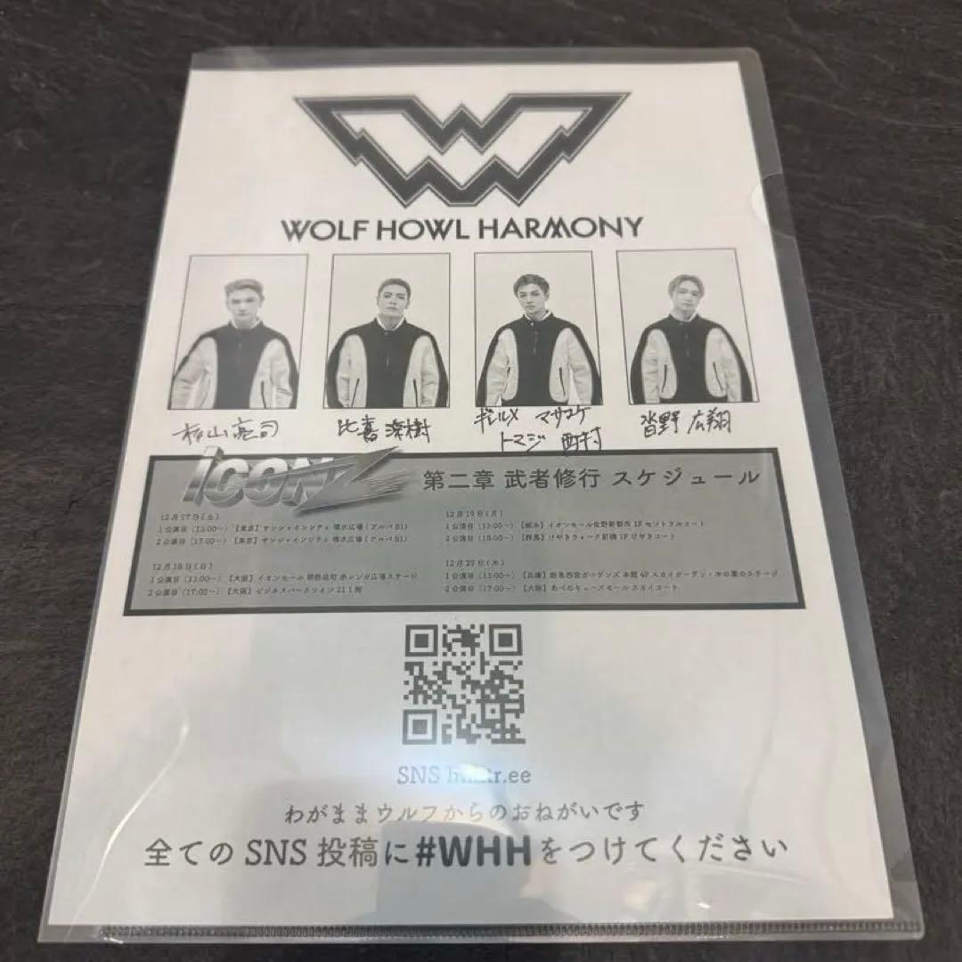 WOLFHOWLHARMONY直筆サインビラレア杉山亮司 比嘉涼樹 ギー沓野広翔