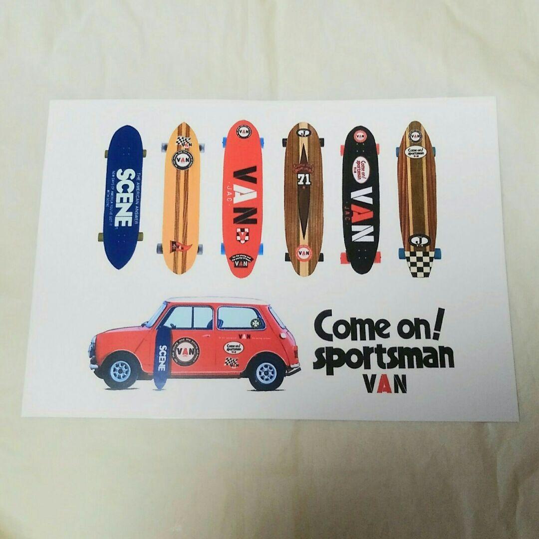 ヴァンヂャケット  アートポスター  非売品    サーフボード　極美／未使用