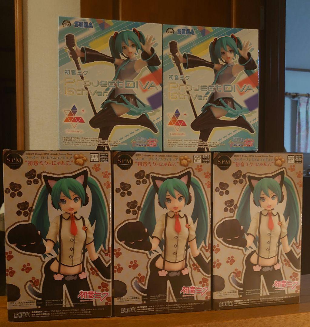 初音ミク にゃんこ mega39フィギュア5個セット