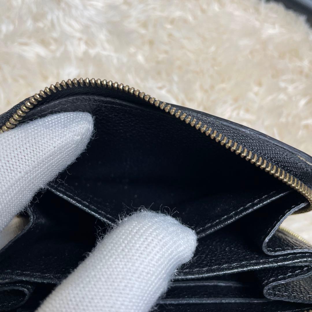 ルイヴィトン　アンプラント　ジッピーパース　型押し　モノグラム　黒