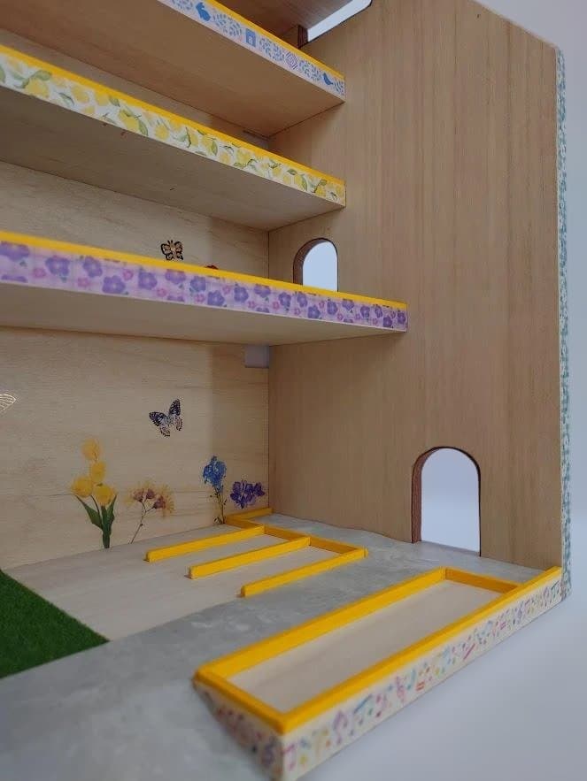 トミカ木製手作り駐車場（スモ－ルイエロ－）SY04