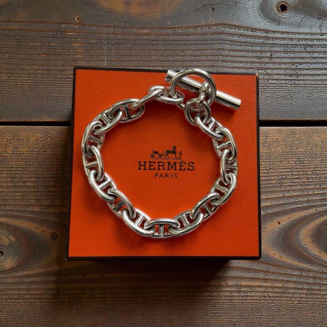【美品】HERMES エルメス シェーヌダンクル MM 16ブレスレット