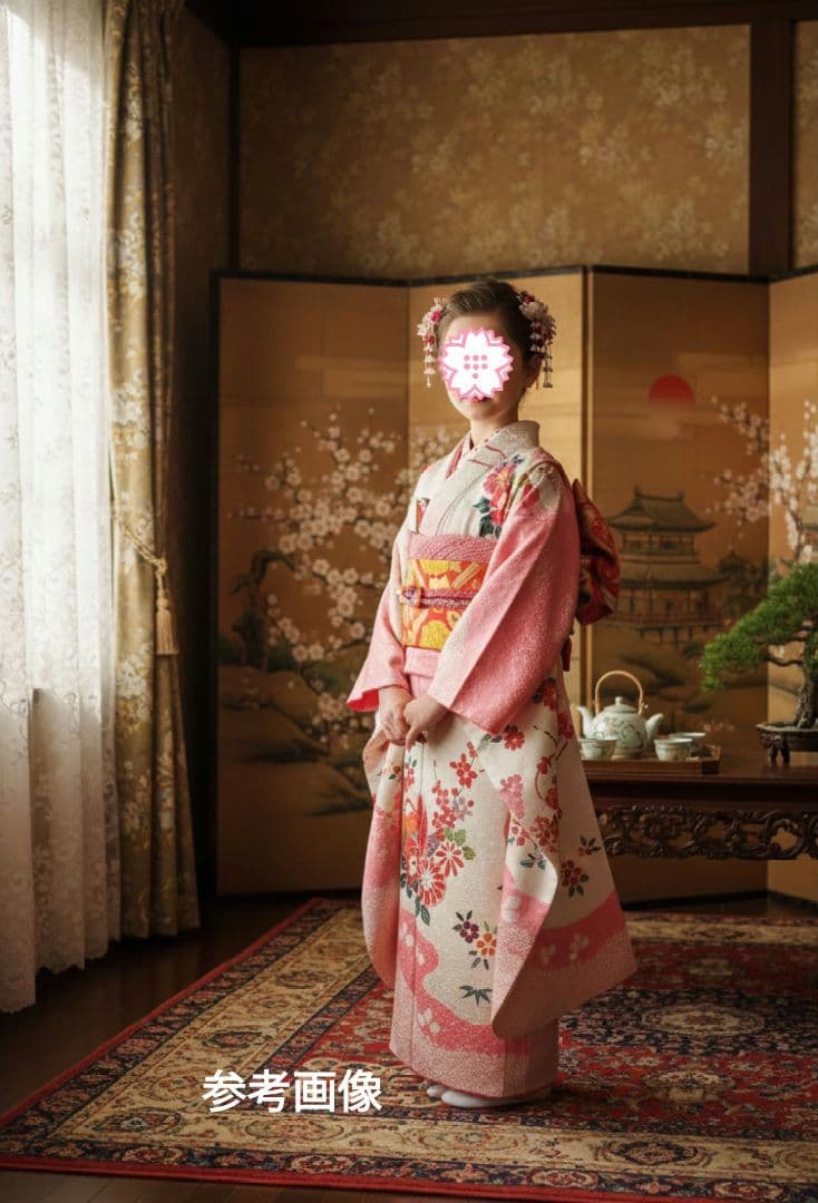 専用　　　訳あり、正絹絞り着物と作り帯