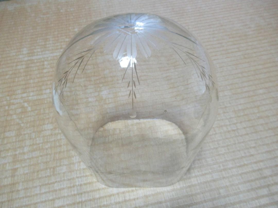 美品 希少 昭和初期◆草花（菊）デザイン切子 高級時計用ガラス製カバーケース