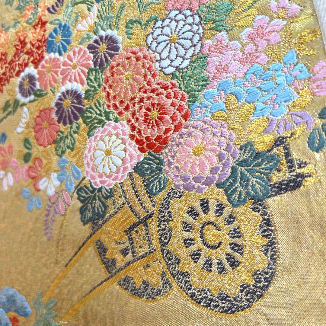 467 振袖フルセット 正絹 濃青 ブルー やまと誂え 金彩 暈し染め 華やか