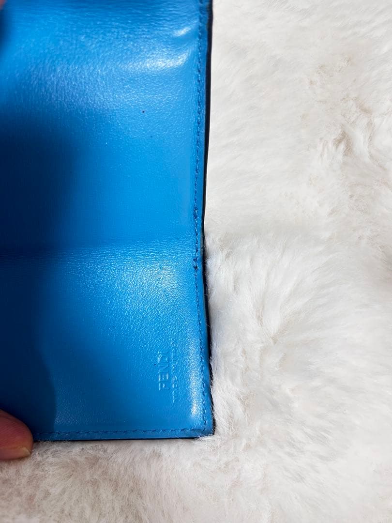 FENDI フェンディ 三つ折り財布 FFヴェルティゴ ブルー