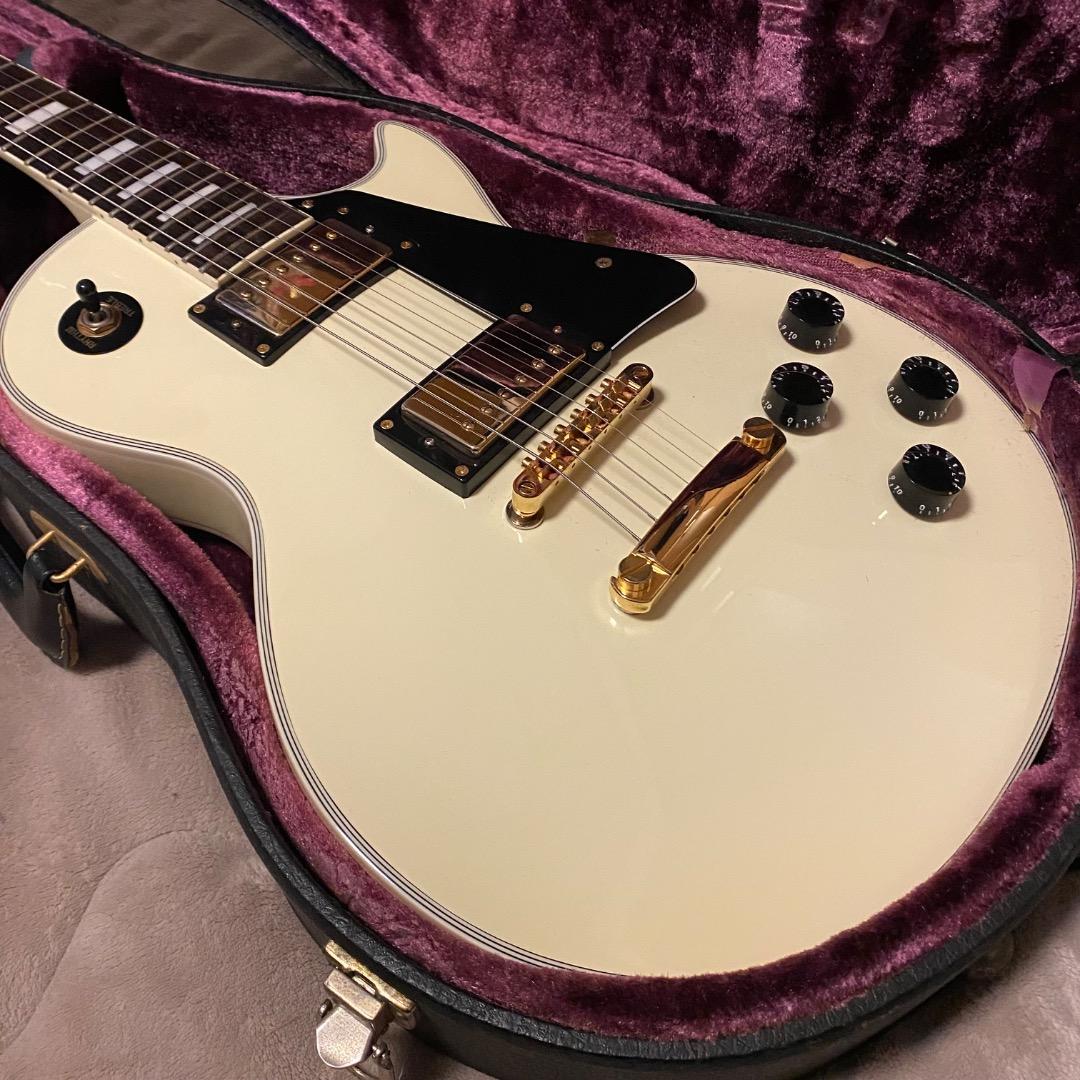 個人工房製 レスポールカスタム仕様 ホワイト ゴールドパーツ ハードケース付