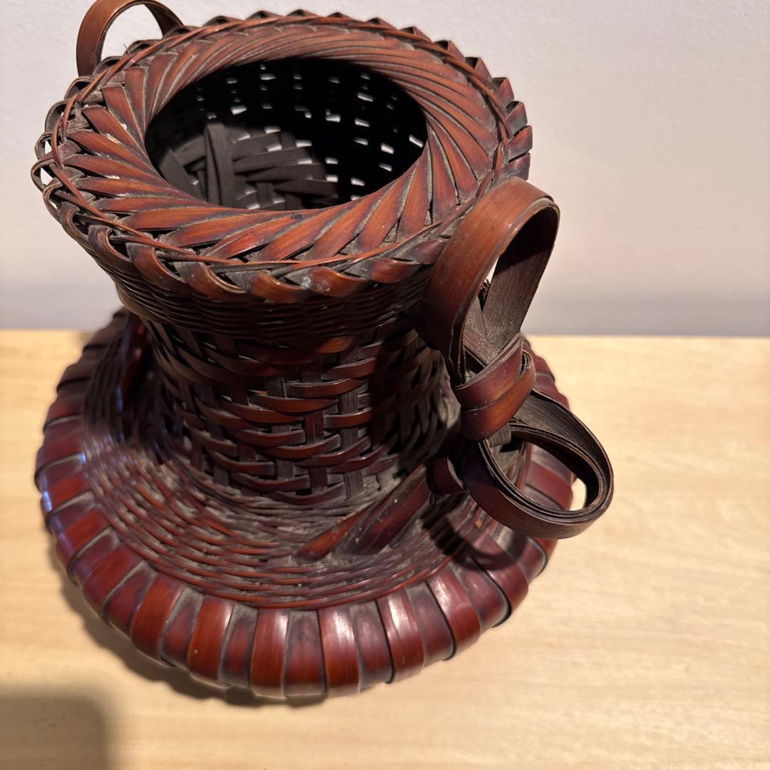 明治時代 竹製の編みかご