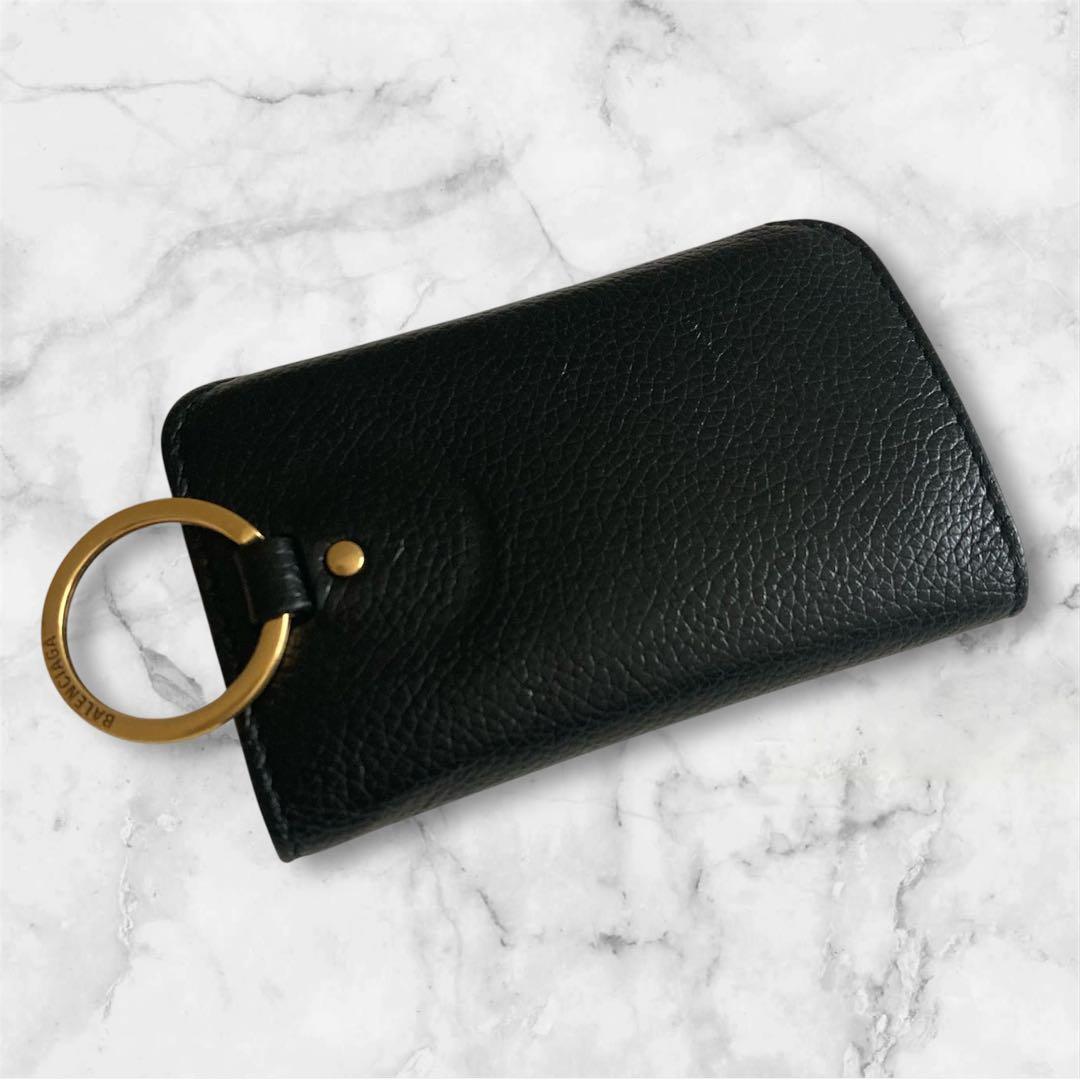 BALENCIAGA バレンシアガ キーケース 6連 ブラック ロゴ 付属品あり