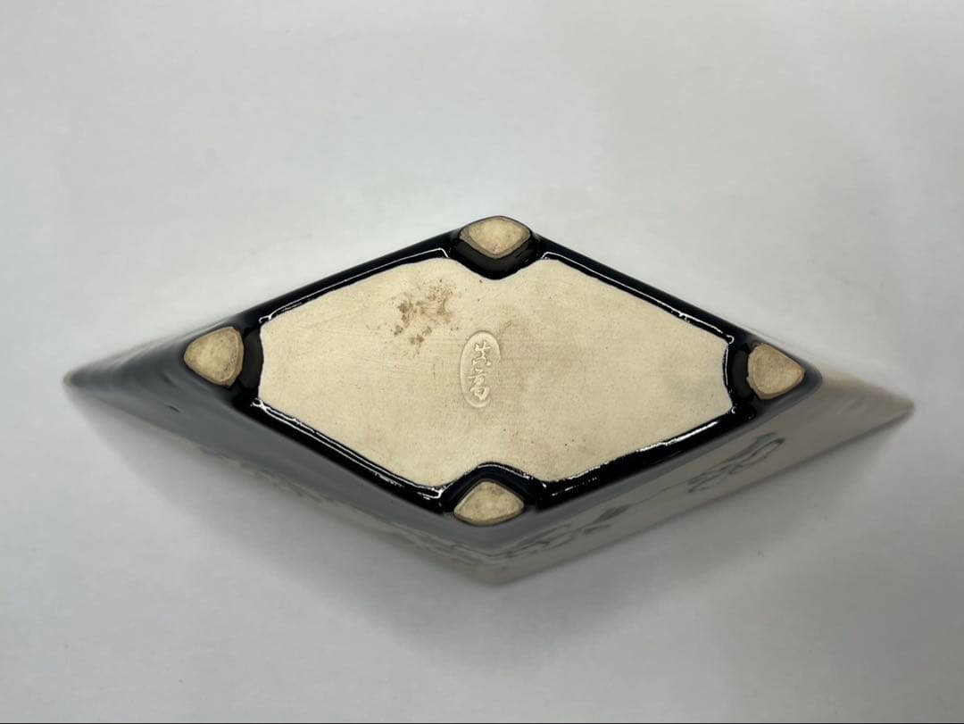 【真葛香山】仁清意菱形高炉 二代 香半之助作 帝室技芸員【書載品現物】