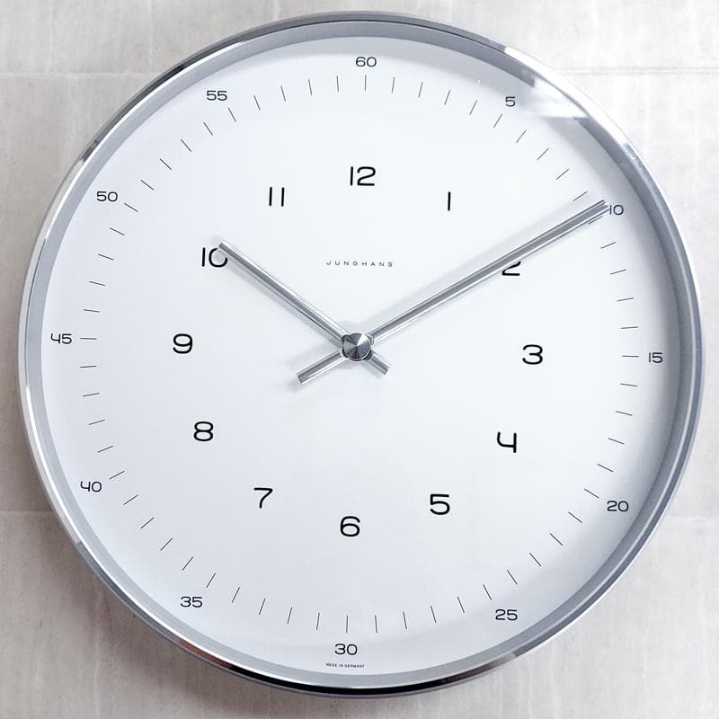 ユンハンス　JUNGHANS　掛け時計 　マックスビル　30cm　アラビア数字