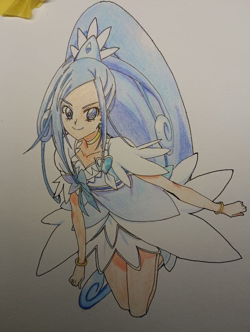 イラスト 青と白