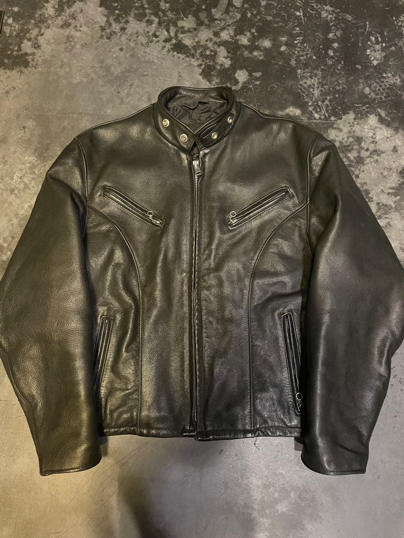 SCHOTT ショット シングルライダース ブラック40 ビンテージ 逆ハの字