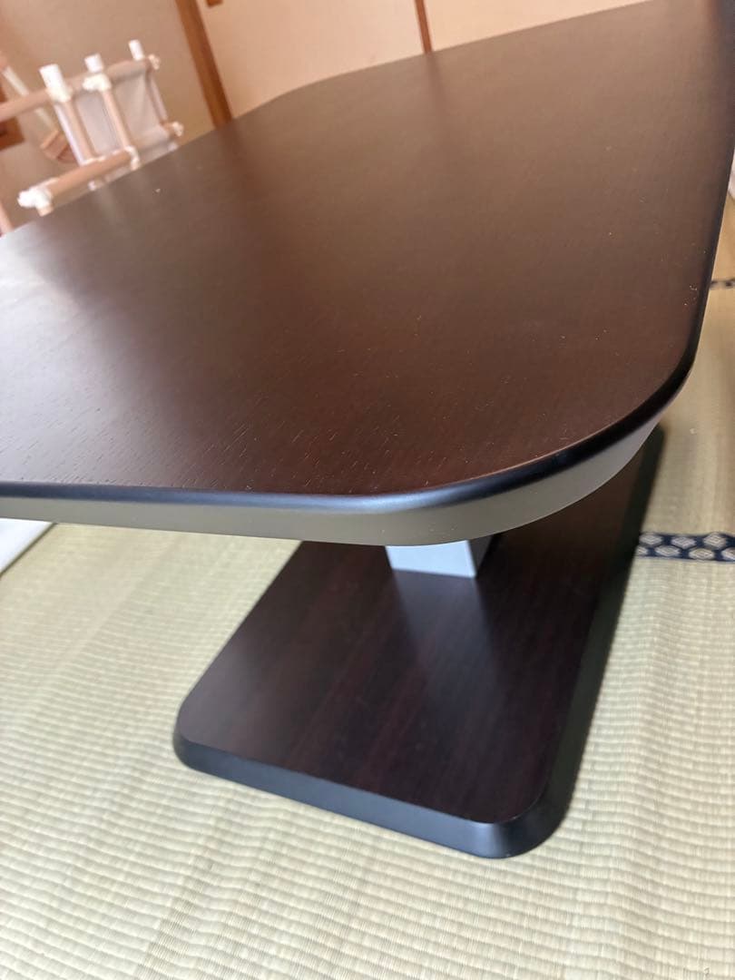 【ニトリ】昇降式テーブル ダンパーコラボ 1200T DBR ダイニングテーブル