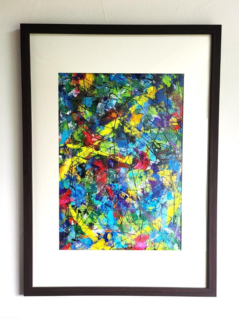 アマゾン・サンクチュアリ / 抽象画 額縁セット 63×46㎝ 原画限り