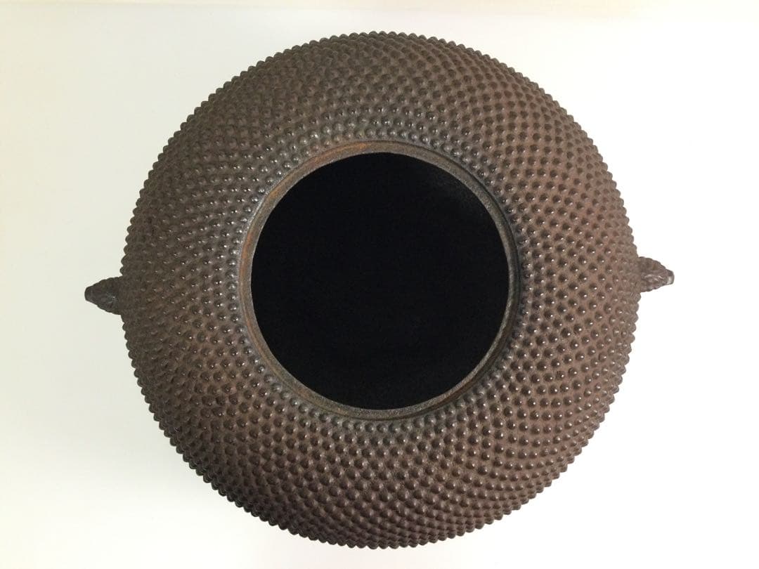 茶道具 姥口霰丸釜 釜師三浦一孝 茶釜 供箱 L295