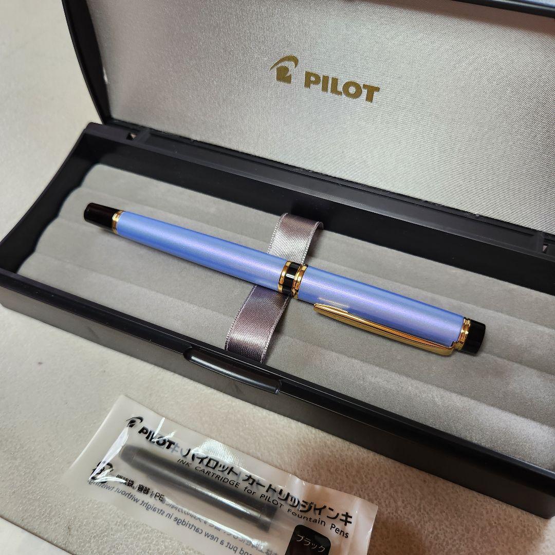 PILOT 万年筆 グランセ パールブルー インク・ケース付き