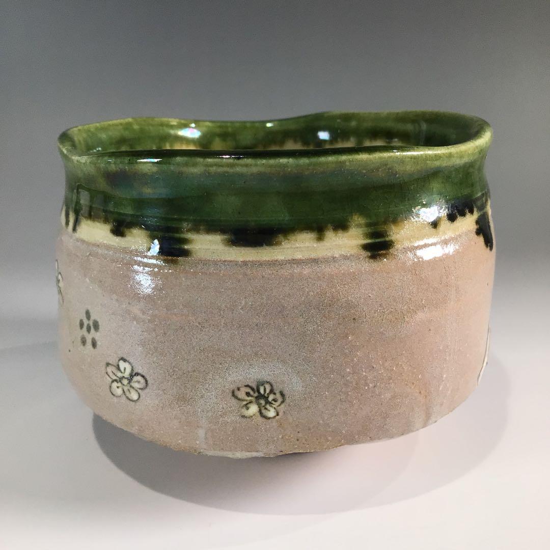 Ｐ３６７　茶碗　『佐々木正造』『鳴海織部茶碗』　抹茶碗　共箱　茶道具