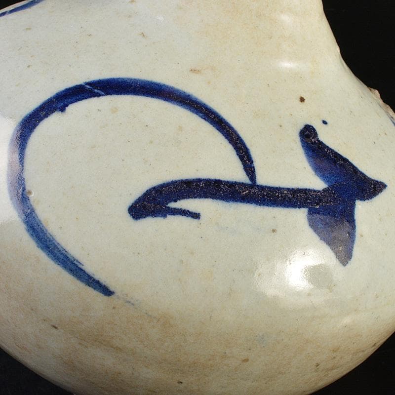 朝鮮美術　李朝　高麗白磁　染付　碗口瓶　V　R7489F