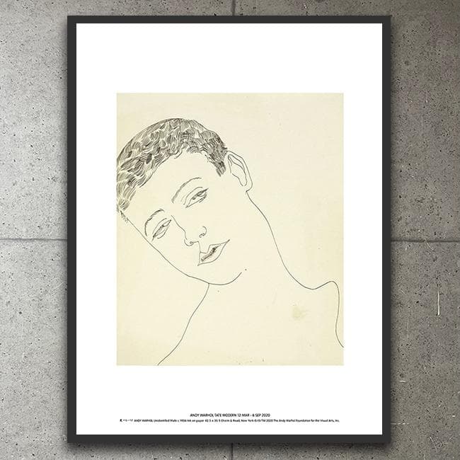 額装済/Unidentified Male（アンディ ウォーホル）/ポスター