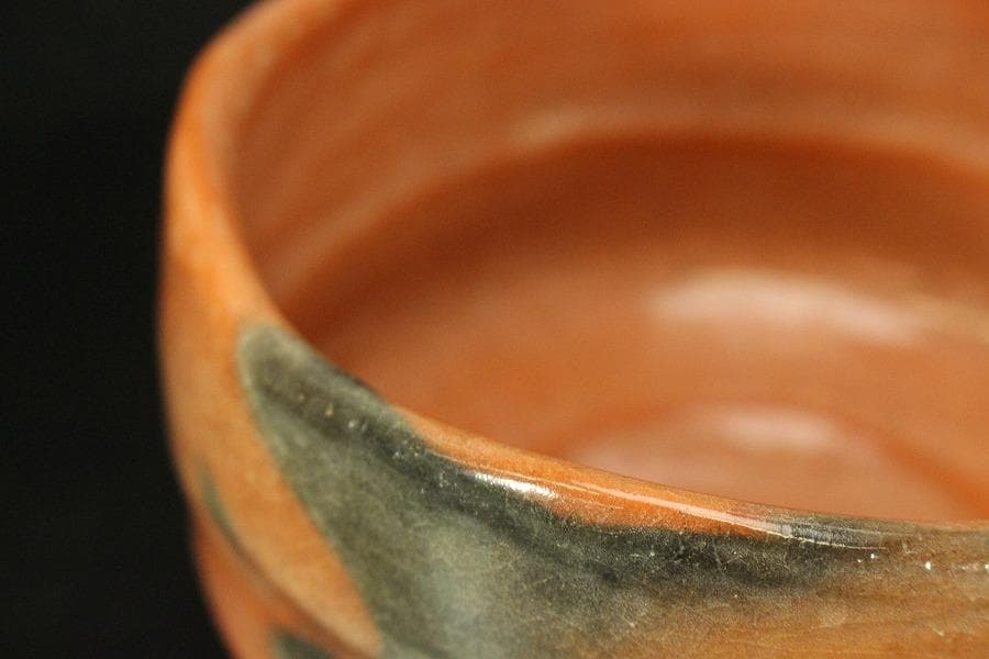 茶道具 赤楽茶碗 楽焼 φ12.7cm(LC660)