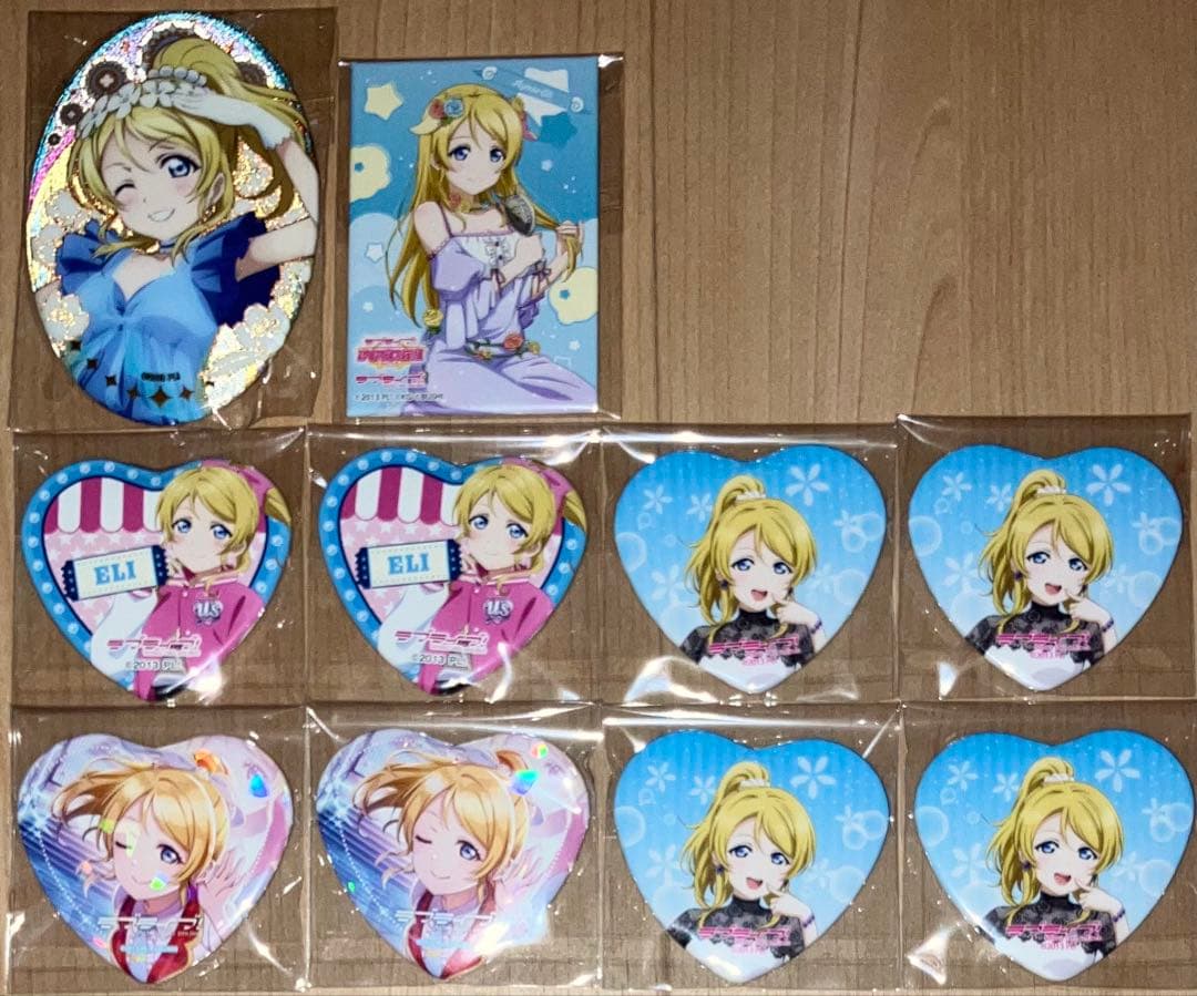 ラブライブ 絢瀬絵里 ハート缶バッジ 遊園地 スクフェス2 フラワードレス