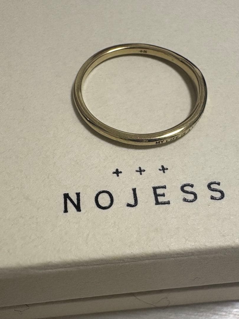 NOJESS メッセージ入りゴールドリング